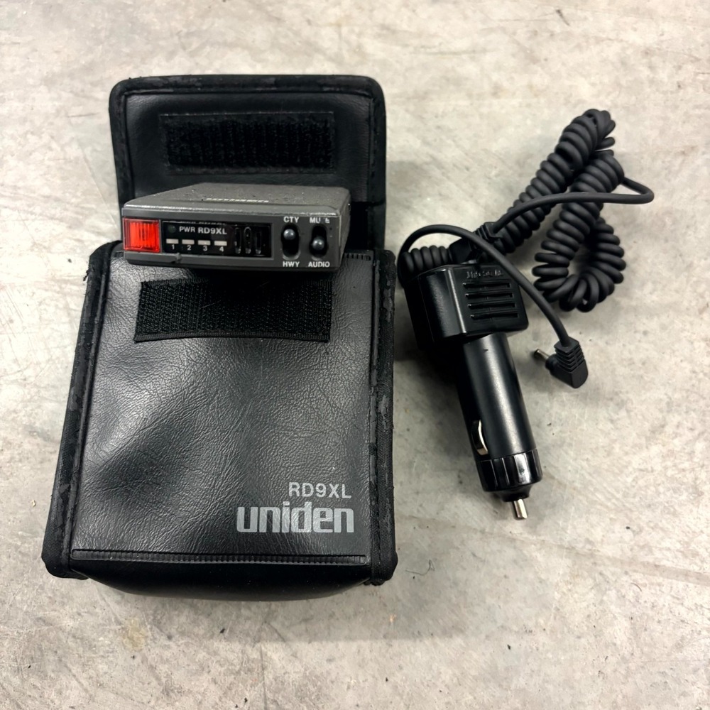 Uniden RD9XL Vintage Radar Detector w Case Car Adapter Untested As Is